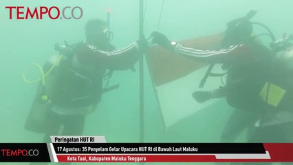 17 Agustus: 35 Penyelam Gelar Upacara HUT RI di Bawah Laut Maluku