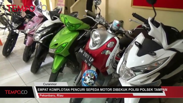 Empat Komplotan Pencuri Sepeda Motor Dibekuk Polisi Polsek Tampan