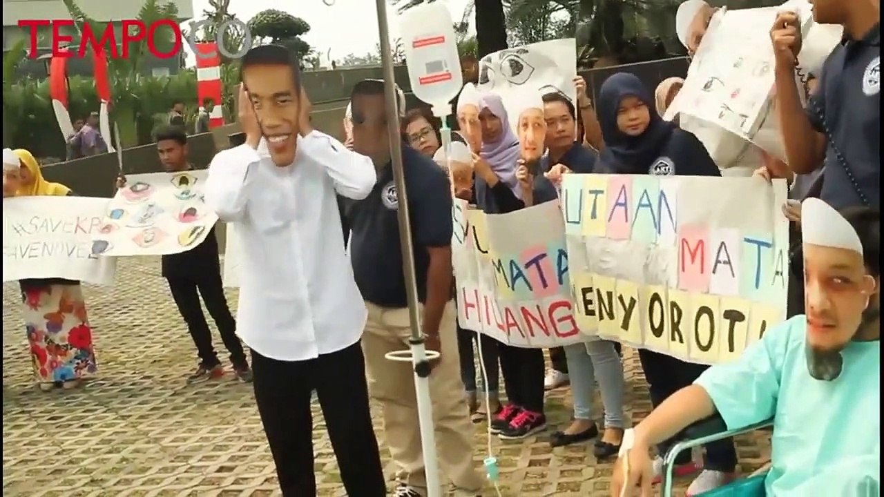 120 Hari Penyerangan Novel Baswedan, Aktivis ICW Gelar Aksi Teatrikal