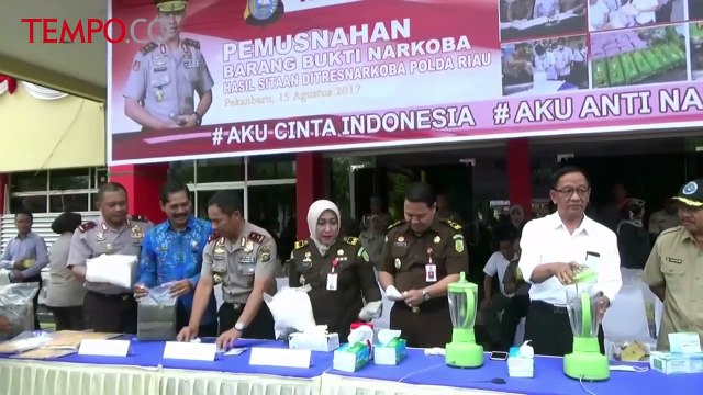 Polda Riau Musnahkan Narkoba Senilai Miliaran Rupiah