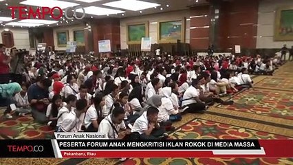 Peserta Forum Anak Mengkritisi Iklan Rokok di Media Massa