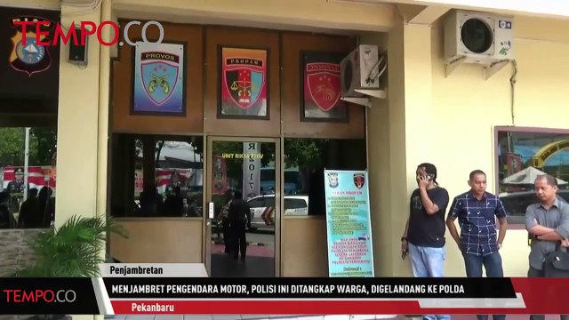 Polisi Menjambret Ditangkap Warga Digelandang ke Polda