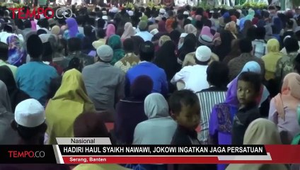 Hadiri Haul Syaikh Nawawi, Jokowi Ingatkan Jaga Persatuan