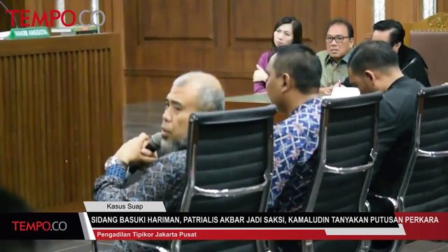 Sidang Basuki Hariman, Patrialis Jadi Saksi, Kamaludin Tanyakan Putusan Perkara