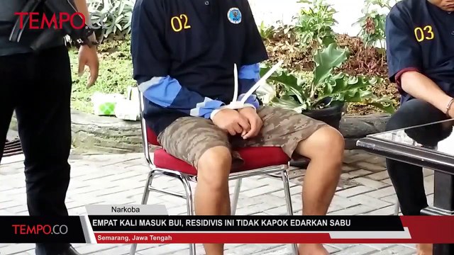 Empat kali Keluar Masuk Bui Residivis ini Tidak Kapok Edarkan Sabu