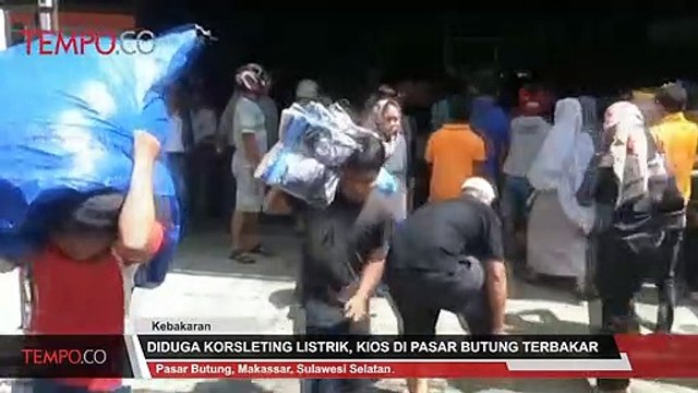 Diduga Korsleting Listrik, Kios di Pasar Butung Terbakar
