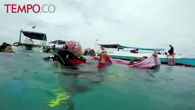 Usai Kibarkan Merah Putih di Bawah Laut, 72 Penyelam Melihat Patung-Patung Yunani