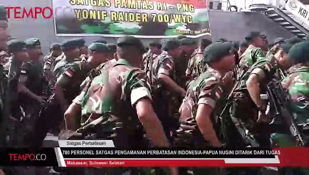 780 Personel Satgas Pengamanan Perbatasan Republik Indonesia-Papua Nugini ditarik dari Tugas
