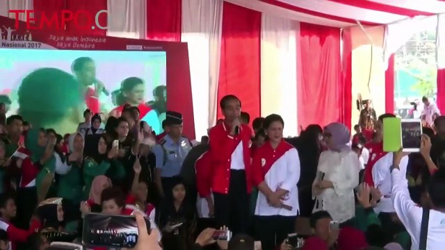 Ini Aksi Sulap Jokowi pada Hari Anak yang Cukup Menghibur