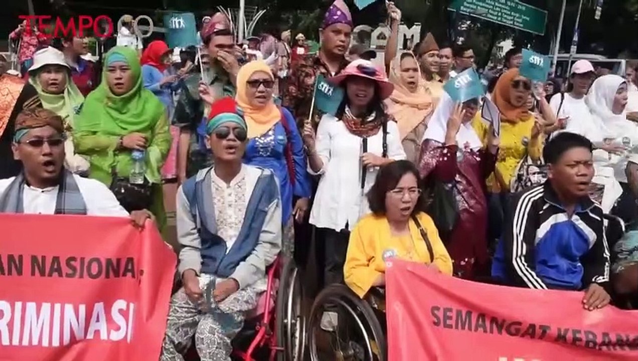 Aksi Penyandang Disabilitas Tuntut Bentuk Komisi Nasional Disabilitas