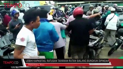 Lebihi Kapasitas, Ratusan Tahanan Rutan Sialang Bungkuk Dipindah
