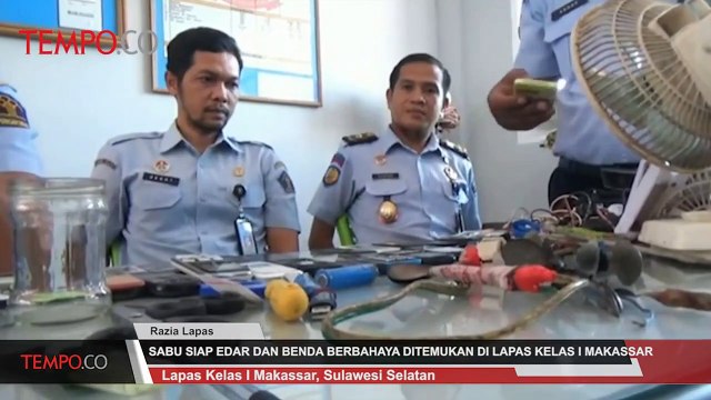 Sabu Siap Edar dan Benda Berbahaya Ditemukan di Lapas Kelas I Makassar