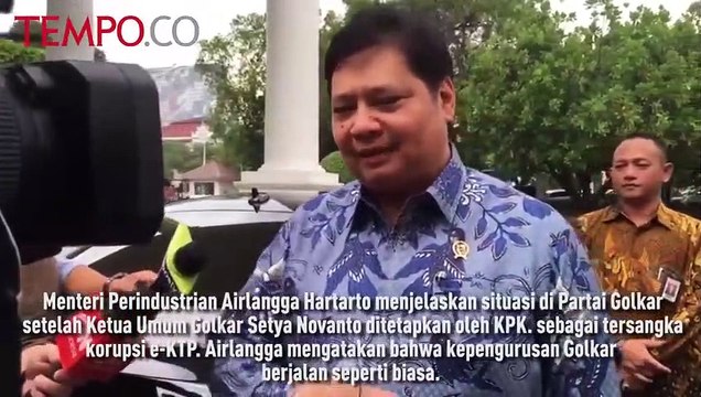Setya Novanto Tersangka, Airlangga Hartarto: Golkar Berjalan seperti Biasa