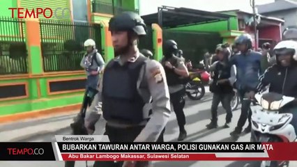 Bubarkan Tawuran Antar Warga, Polisi Gunakan Gas Air Mata