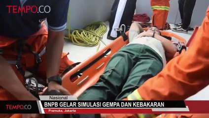 BNPB Gelar Simulasi Gempa dan Kebakaran