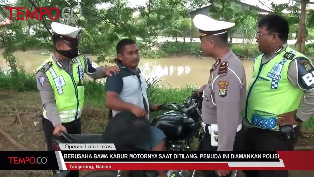 Berusaha Bawa Kabur Motornya Saat Ditilang, Pemuda Ini Diamankan Polisi