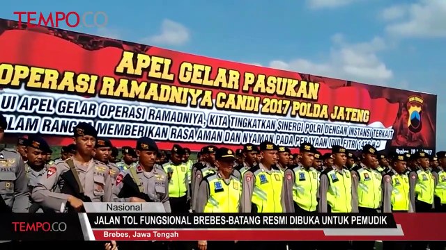 Jalan Tol Fungsional Brebes-Batang Resmi Dibuka untuk Pemudik