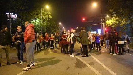 PODGORİCA - Karadağ'da erken genel seçim talebiyle gösteri düzenlendi