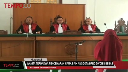 Download Video: Wanita Terdakwa Pencemaran Nama Baik Anggota DPRD Divonis Bebas