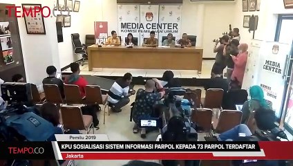 KPU Sosialisasi Sistem Informasi Parpol untuk Pemilu 2019