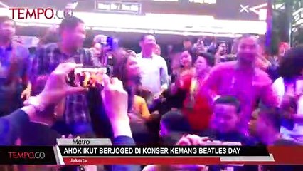 Ahok Ikut Berjoged di Konser Kemang Beatles Day