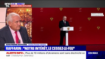 Jean-Pierre Raffarin sur la guerre en Ukraine: "Il faut parler avec l'ennemi pour avoir la paix"