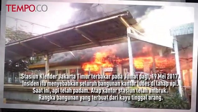 Stasiun Klender, Jakarta Timur, Terbakar, Seluruh Bangunan Ludes