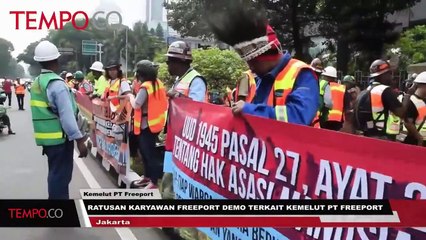 Ratusan Karyawan Freeport Demo terkait Kemelut PT Freeport