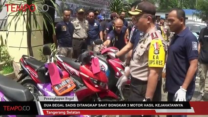 Dua Begal Sadis Ditangkap Saat Bongkar 3 Motor Hasil Kejahatannya