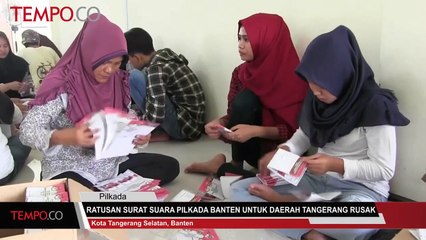 Download Video: Ratusan Surat Suara Pilkada Banten Untuk Wilayah Tangerang Rusak