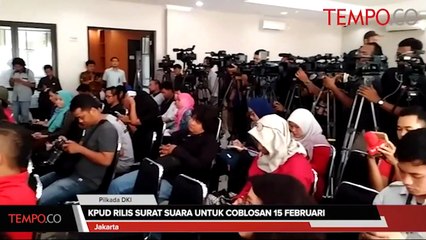 KPUD DKI Rilis Surat Suara untuk Coblosan 15 Februari
