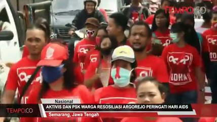Aktivis dan PSK Warga Resosialisasi Argorejo Peringati Hari AIDS