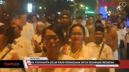 Warga Yogyakarta Gelar Kirab Kebangsaan Untuk Kedamaian Indonesia