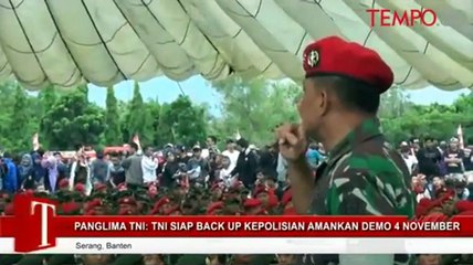 Panglima TNI: TNI Siap Back Up Kepolisian Amankan Demo 4 November