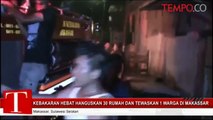 Kebakaran Hebat Hanguskan 30 Rumah dan Tewaskan 1 Warga Di Makassar