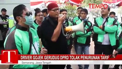 Ratusan Driver Gojek Gerudug DPRD Minta Tarif Diturunkan