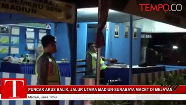 Puncak Arus Balik, Jalur Utama Madiun-Surabaya Macet Di Mejayan