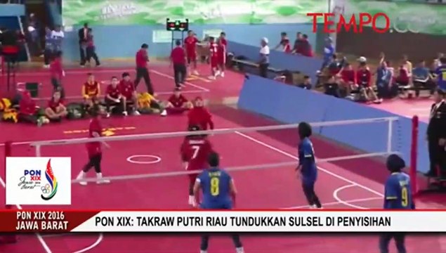 PON XIX: Tim Takraw Putri Riau Tundukkan Tim Sulsel