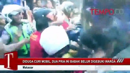 Diduga Curi Mobil, Dua Pria Digebuki Warga