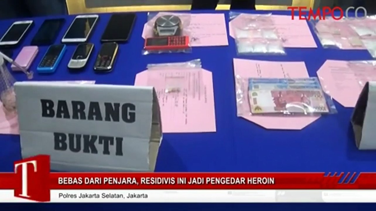 Bebas Dari Penjara, Residivis Ini Jadi Pengedar Heroin