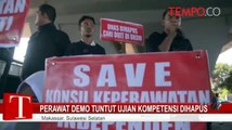 Perawat Demo Tuntut Ujian Kompetensi Dihapus