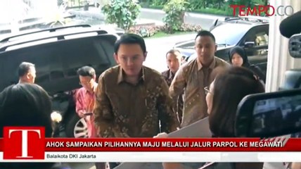 Ahok Sampailkan Pilihannya Maju Melalui Jalur Parpol Ke Megawati