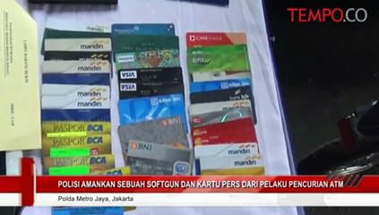Polisi Amankan Sebuah Air Softgun dan kartu Pers Dari Pelaku Pencurian ATM