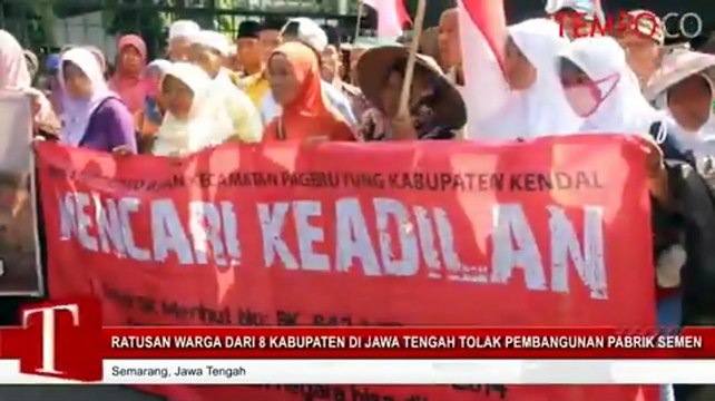 Ratusan Warga Dari 8 Kabupaten di Jawa Tengah Tolak Pembangunan Pabrik Semen