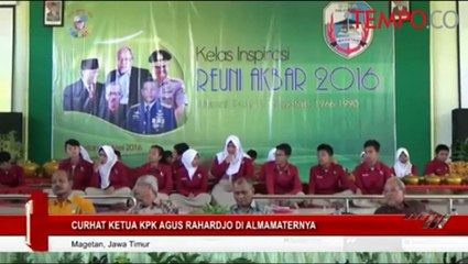 Curhat Ketua KPK Agus Rahardjo di Almamaternya