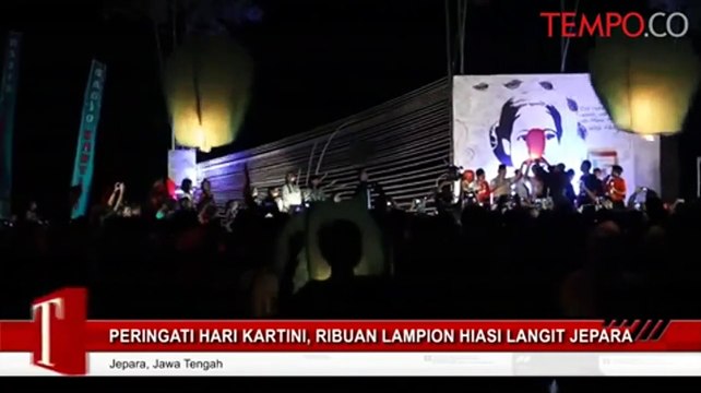 Peringati Hari Kartini, Ribuan Lampion Hiasi Langit Jepara