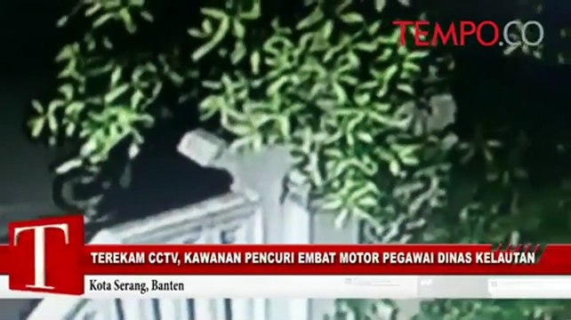 Terekam CCTV, Kawanan Pencuri Embat Motor Pegawai Dinas Kelautan