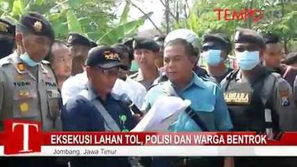 Eksekusi Lahan Tol, Polisi dan Warga Bentrok