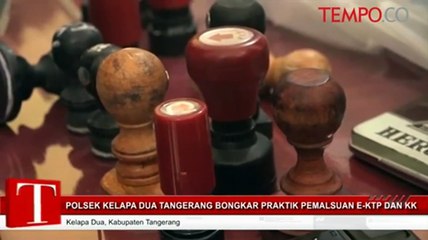 Polsek Kelapa Dua Tangerang Bongkar Praktik Pemalsuan E-KTP Dan KK