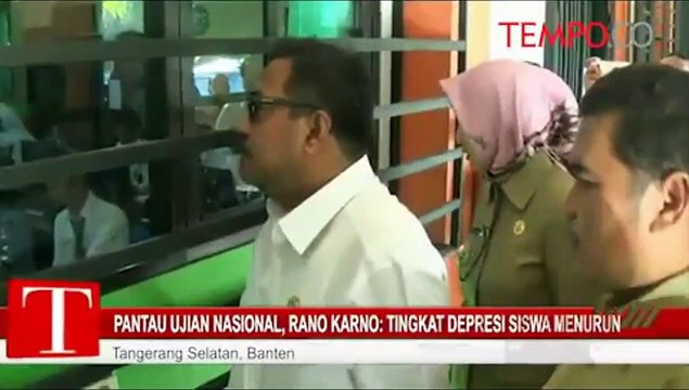 Pantau Ujian Nasional, Rano Karno: Tingkat Depresi Siswa Menurun